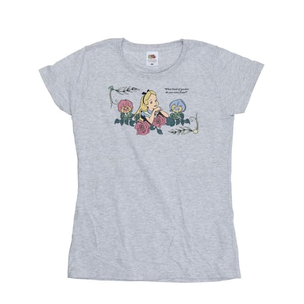 Disney Dam/Tjej - Alice i Underlandet - Vilken sorts trädgård - Bomulls-T-shirt