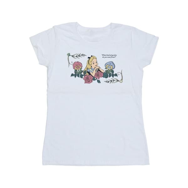 Disney Dam/Tjej - Alice i Underlandet - Vilken sorts trädgård - Bomulls-T-shirt