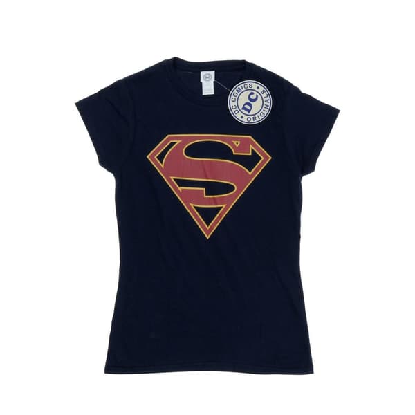 DC Comics Womens/Ladies Supergirl Logo Cotton T-Shirt Deep Navy XXL
