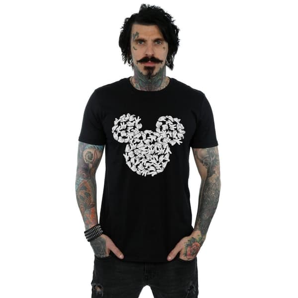 Disney Mens Musse Pigg Head Of Hands - T-shirt