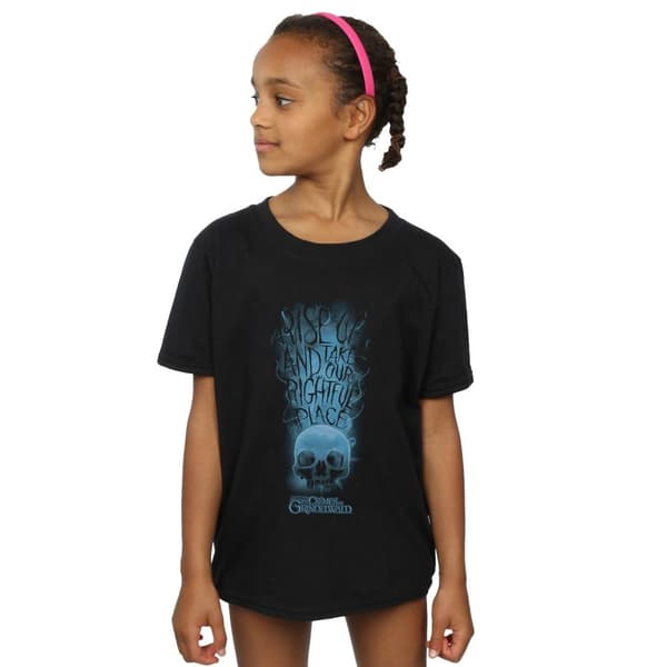 Fantastic Beasts Girls The Crimes Of Grindelwald Skull Smoke Cotton T-Shirt