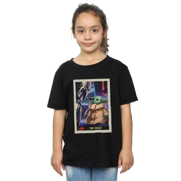 Star Wars Girls The Mandalorian The Child Card Cotton T-Shirt