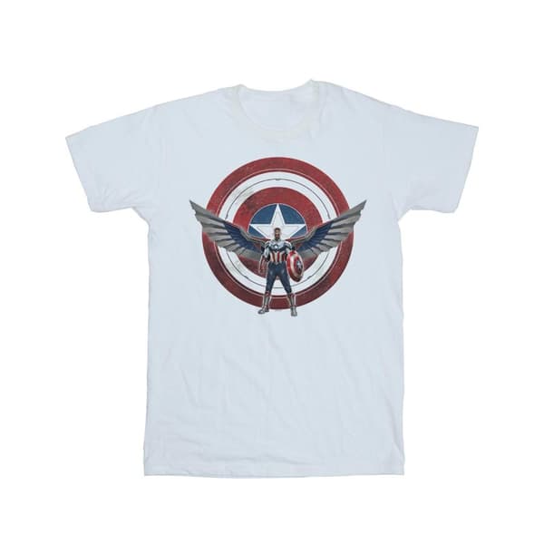 Marvel Mens Falcon And The Winter Soldier Captain America Shield Pose T-Shirt