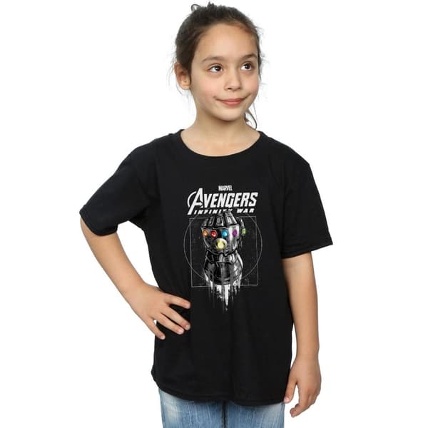 Marvel Avengers Infinity War Gauntlet bomulls-T-shirt för flickor