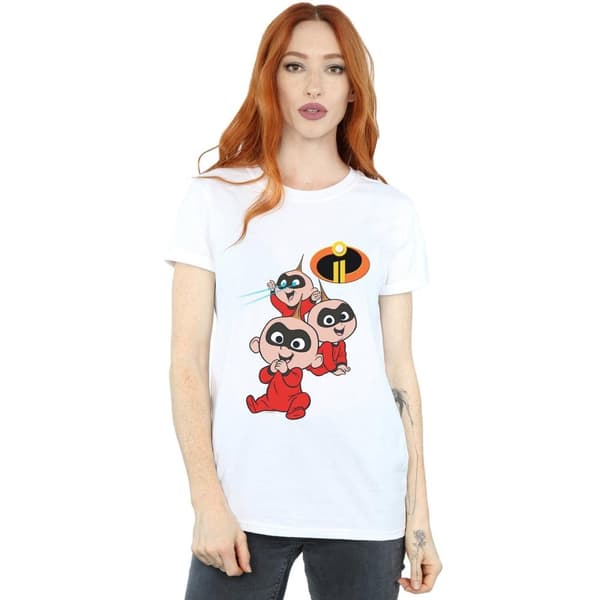 Disney Womens/Ladies The Incredibles Jak Jak Cotton Boyfriend T-Shirt