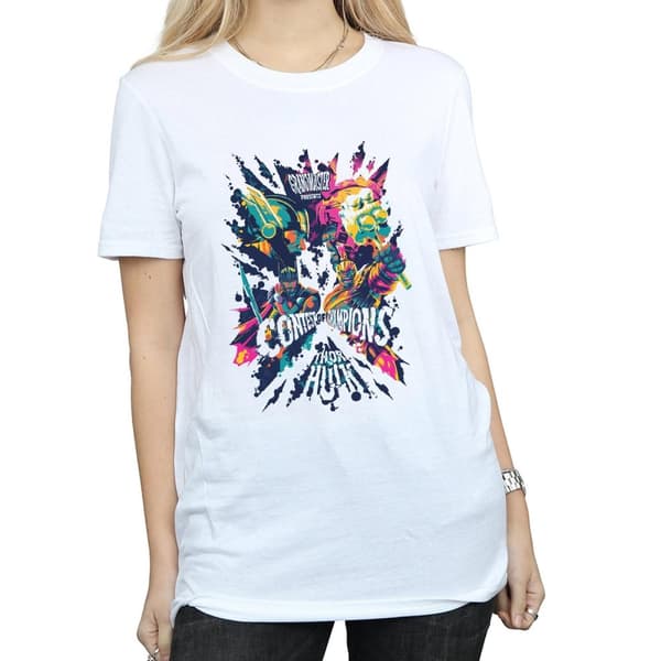 Marvel Dam/Tjej Thor Ragnarok Grandmaster Presents Boyfriend T-shirt i bomull