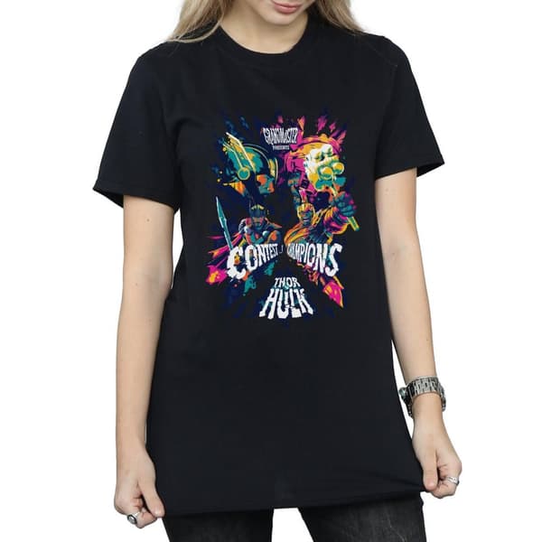 Marvel Dam/Tjej Thor Ragnarok Grandmaster Presents Boyfriend T-shirt i bomull
