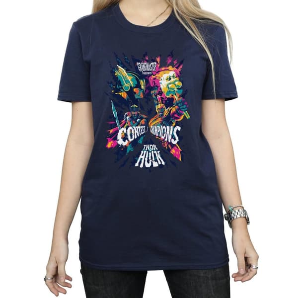 Marvel Dam/Tjej Thor Ragnarok Grandmaster Presents Boyfriend T-shirt i bomull