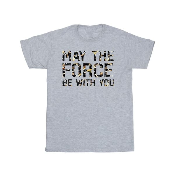 Star Wars Girls May The Force Infill Cotton T-Shirt