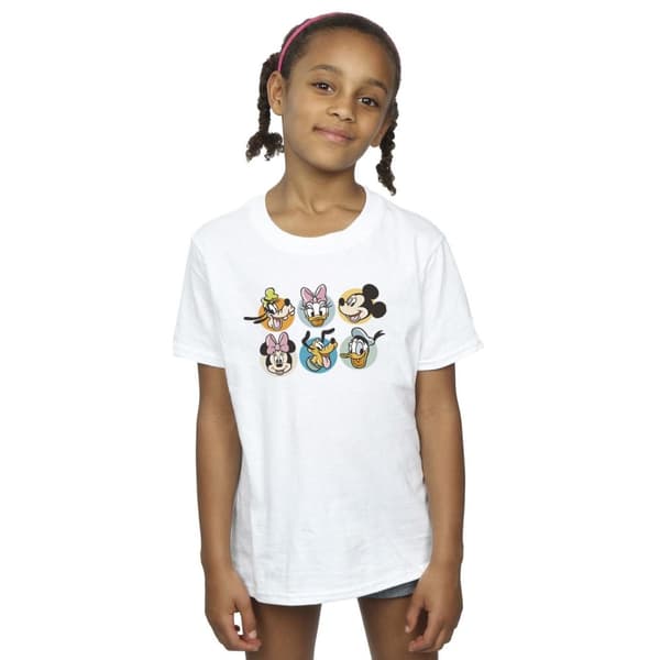 Disney T-shirt i bomull med ansikten från Musse Pigg och hans vänner