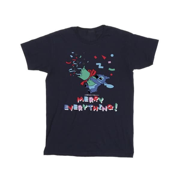 Disney Mens Lilo And Stitch Stitch Merry Everything T-Shirt