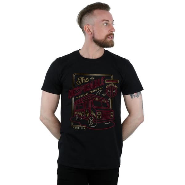 Marvel Mens Deadpool The Despicable Food Truck T-Shirt