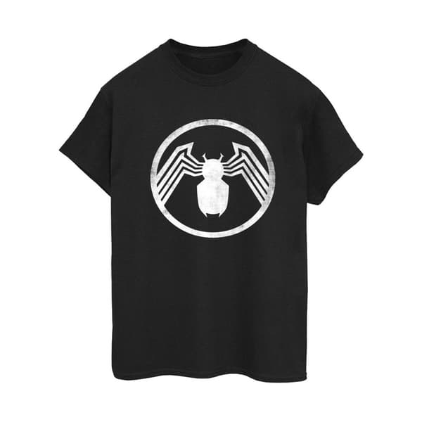 Marvel Womens/Ladies Venom Logo Emblem Cotton Boyfriend T-Shirt