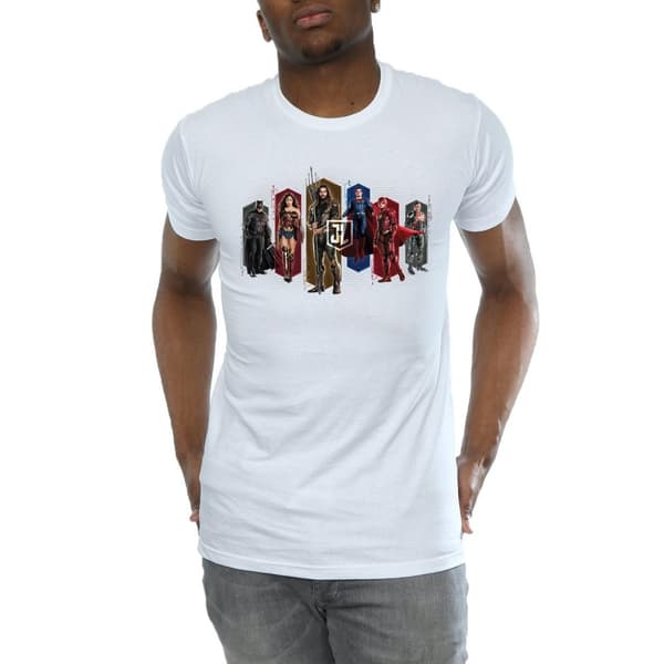 DC Comics Justice League Movie Team Hexagons T-shirt för herrar