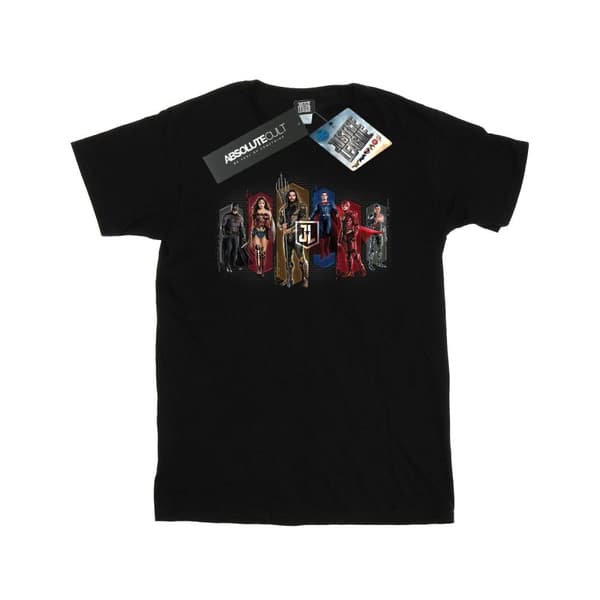 DC Comics Justice League Movie Team Hexagons T-shirt för herrar Black XXL