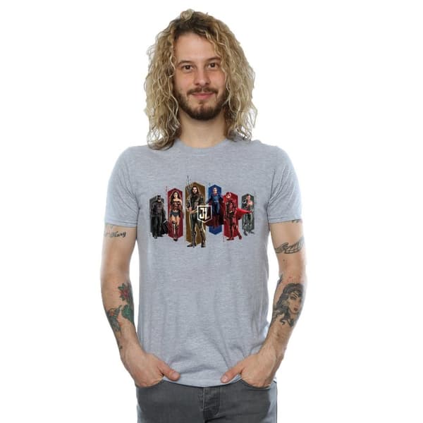 DC Comics Justice League Movie Team Hexagons T-shirt för herrar