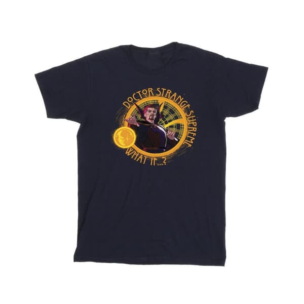 Marvel Boys What If Supreme Dr Strange T-Shirt Navy Blue 5-6 Years