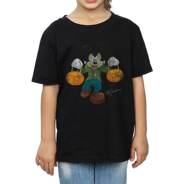 Disney Frankenstein Mickey Mouse T-shirt i bomull för flickor