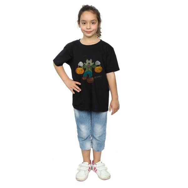 Disney Frankenstein Mickey Mouse T-shirt i bomull för flickor