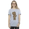 Miniatyrbild 2 av 3: Marvel Dam / Dam I Am Groot Söt Groot Bomull Boyfriend T-shirt
