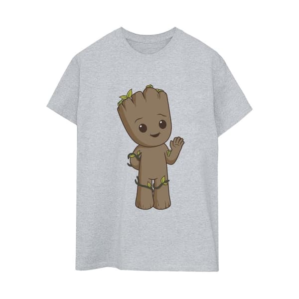 Marvel Dam / Dam I Am Groot Söt Groot Bomull Boyfriend T-shirt