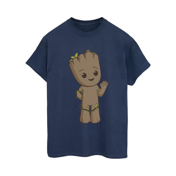 Marvel Dam / Dam I Am Groot Söt Groot Bomull Boyfriend T-shirt