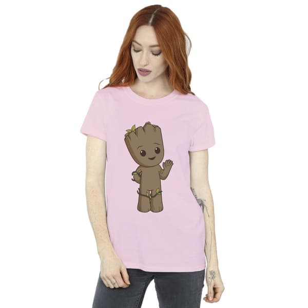 Marvel Dam / Dam I Am Groot Söt Groot Bomull Boyfriend T-shirt