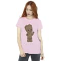 Miniatyrbild 2 av 3: Marvel Dam / Dam I Am Groot Söt Groot Bomull Boyfriend T-shirt