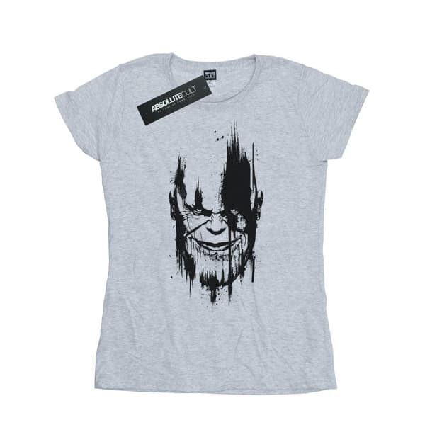 Marvel Dam/Tjej Avengers Infinity War Thanos ansikte bomulls t-shirt