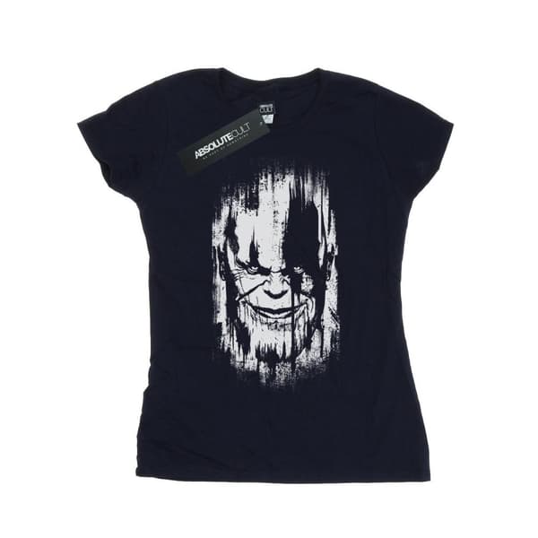Marvel Dam/Tjej Avengers Infinity War Thanos ansikte bomulls t-shirt