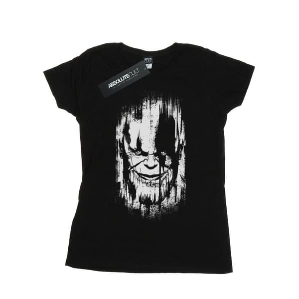 Marvel Dam/Tjej Avengers Infinity War Thanos ansikte bomulls t-shirt