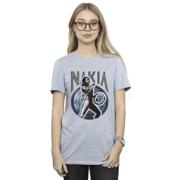 Marvel Dam / Dam Wakanda Forever Nakia Shield Boyfriend T-shirt i bomull