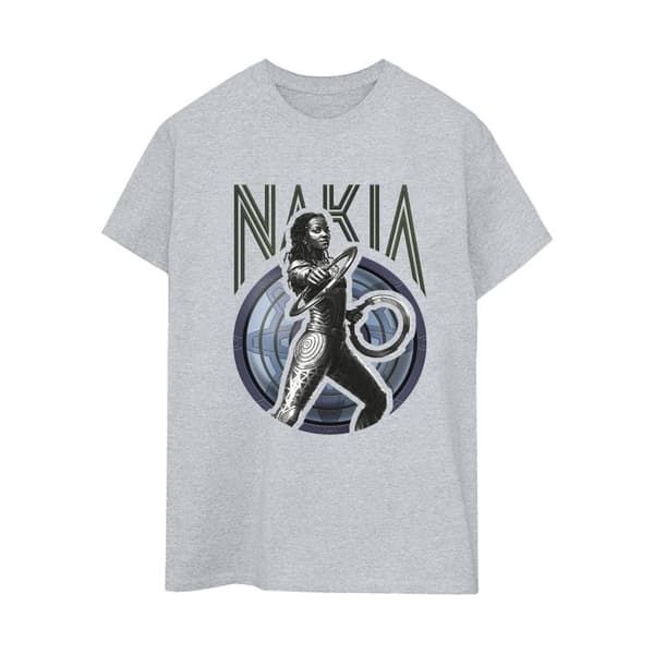 Marvel Dam / Dam Wakanda Forever Nakia Shield Boyfriend T-shirt i bomull