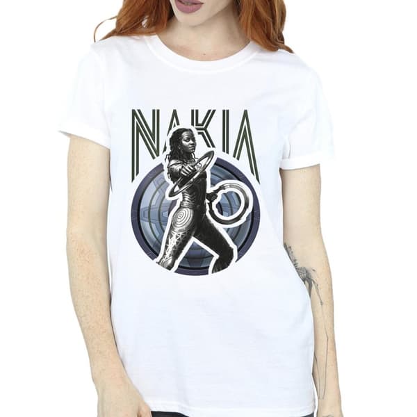 Marvel Womens/Ladies Wakanda Forever Nakia Shield Cotton Boyfriend T-Shirt