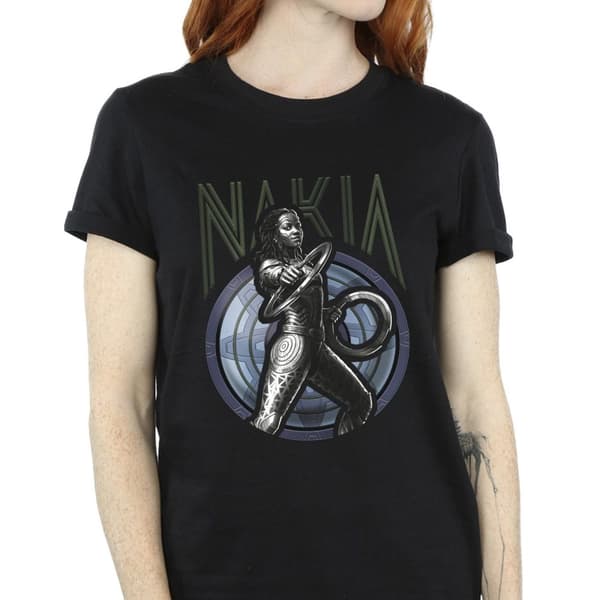 Marvel Womens/Ladies Wakanda Forever Nakia Shield Cotton Boyfriend T-Shirt