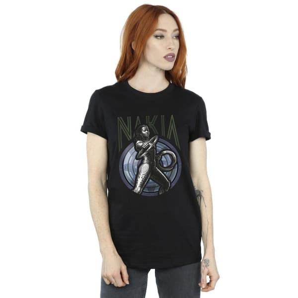 Marvel Womens/Ladies Wakanda Forever Nakia Shield Cotton Boyfriend T-Shirt
