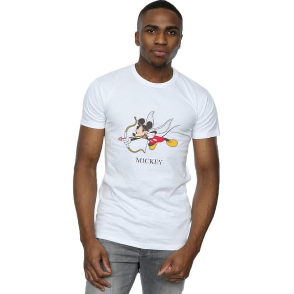 Disney Mens Mickey Mouse Love Cherub T-Shirt