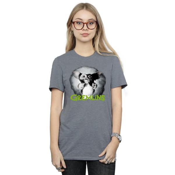 Gremlins Womens/Ladies Scared Green Cotton Boyfriend T-Shirt