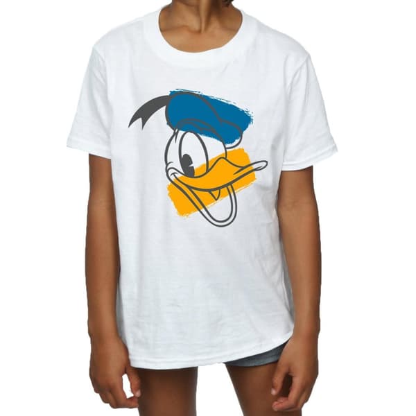 Disney T-shirt i bomull med Kalle Anka-ansikte för flickor