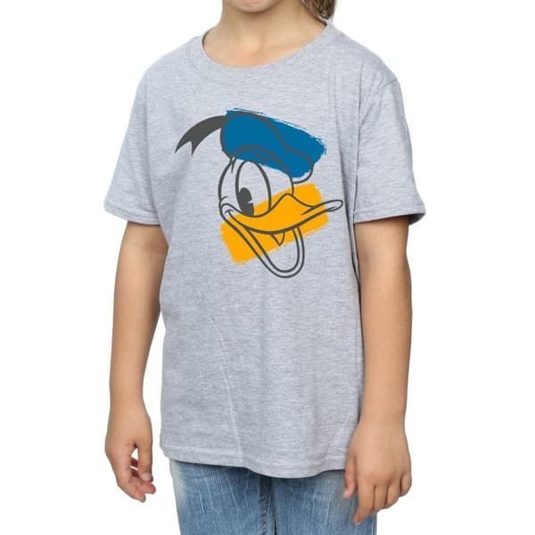 Disney T-shirt i bomull med Kalle Anka-ansikte för flickor