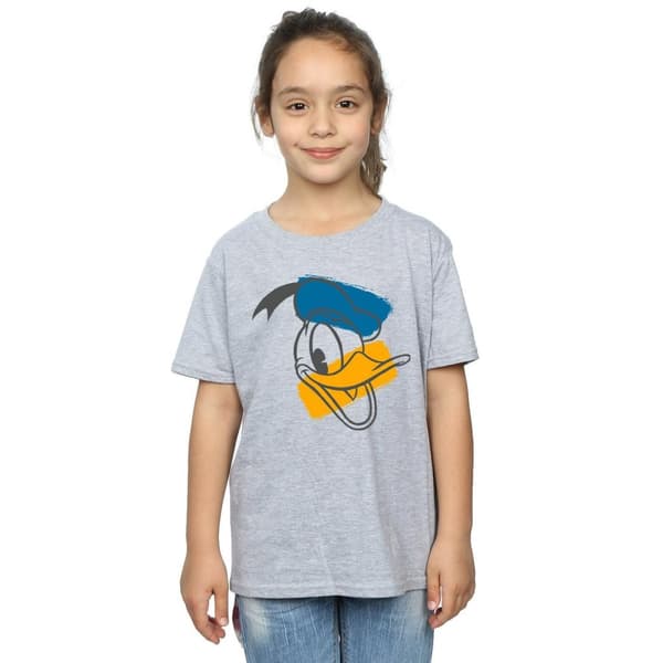Disney T-shirt i bomull med Kalle Anka-ansikte för flickor