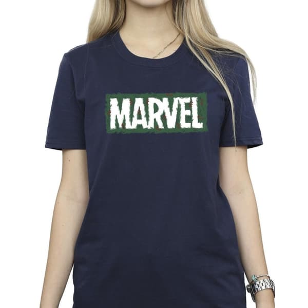 Marvel Womens/Ladies Holly Logo Cotton Boyfriend T-Shirt