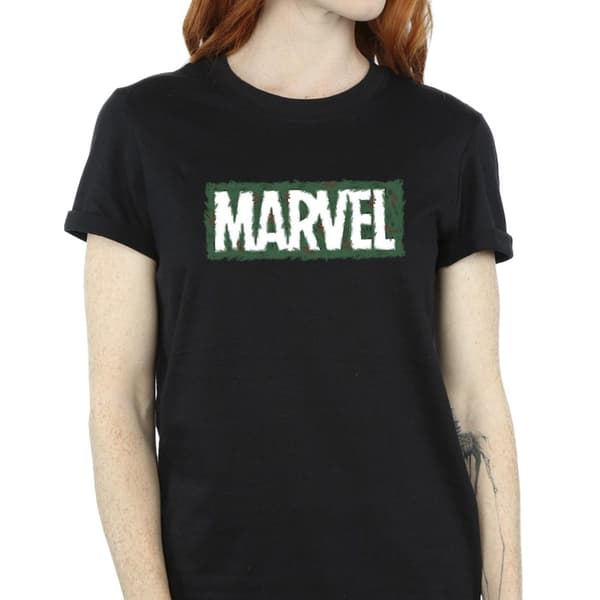 Marvel Womens/Ladies Holly Logo Cotton Boyfriend T-Shirt