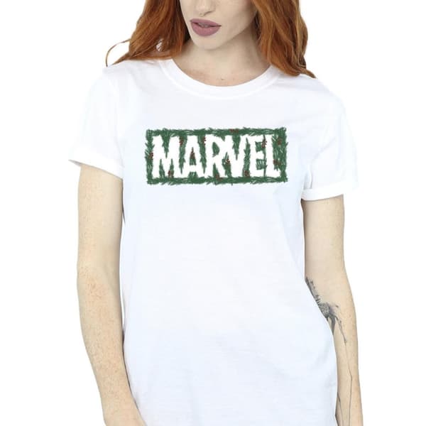Marvel Womens/Ladies Holly Logo Cotton Boyfriend T-Shirt