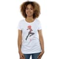 Miniatyrbild 2 av 3: Marvel Black Widow Silhouette - bomulls-T-shirt för kvinnor/damer