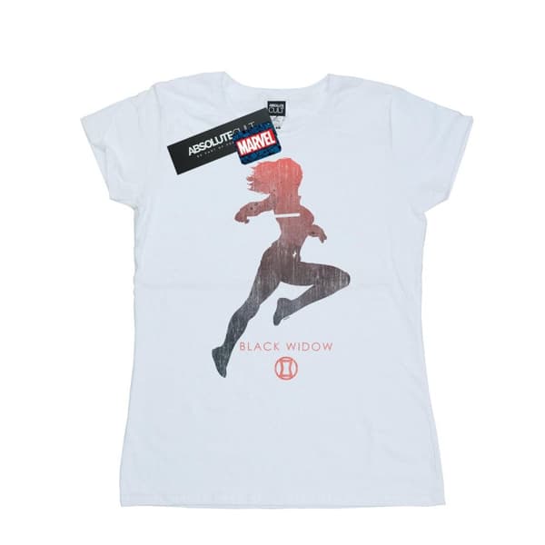Marvel Black Widow Silhouette - bomulls-T-shirt för kvinnor/damer