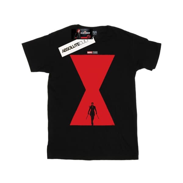 Marvel T-shirt i bomull med filmaffisch från Black Widow för flickor Black 9-11 Years
