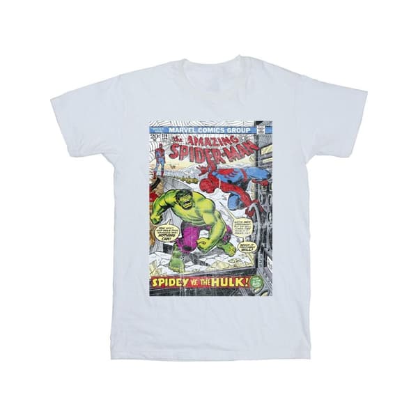 Marvel Mens Spider-Man VS Hulk Cover T-Shirt