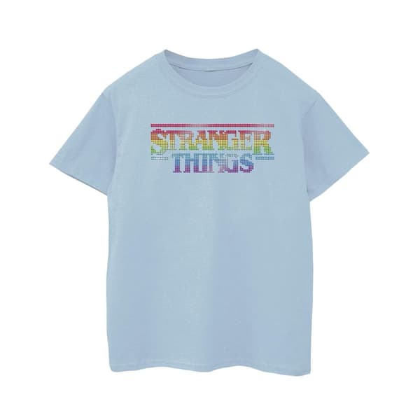 Netflix Boys Stranger Things Rainbow Dot Logo T-Shirt