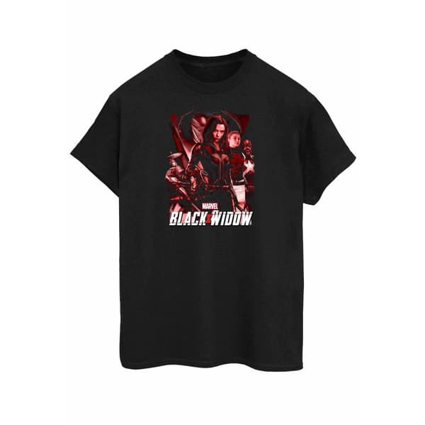 Marvel Black Widow Movie - röd pojkvänströja i bomull från koncernen - dam/dam